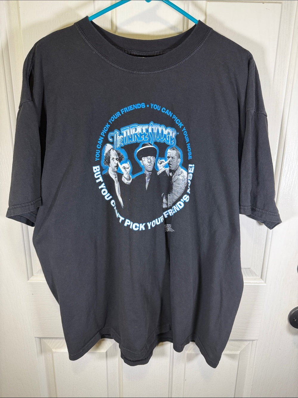 Gildan Black Short-Sleeve Three Stooges Tee with Blue Graphic